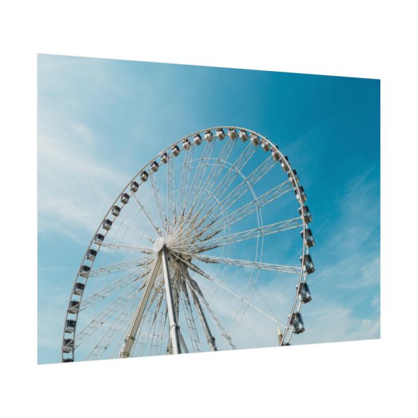 92408-342.jpg Large Ferris Wheel Against a Blue Sky Poster