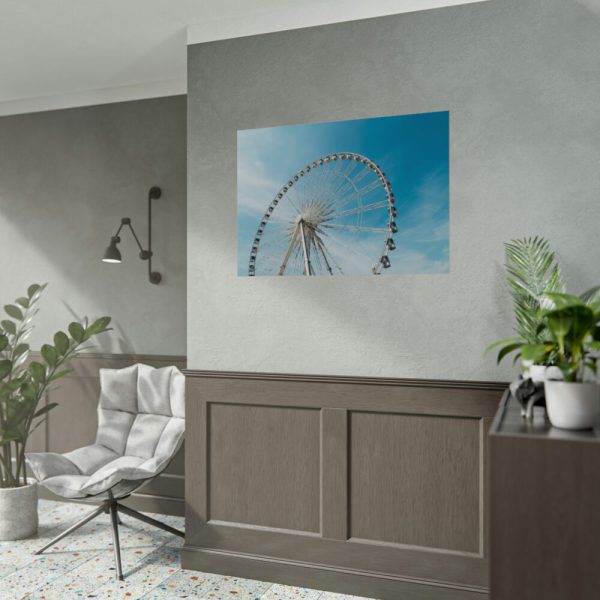 92408-344.jpg Large Ferris Wheel Against a Blue Sky Poster