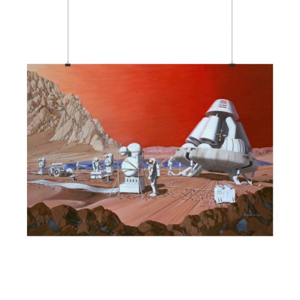 92408-361.jpg Mars Mission Illustrated by Les Bossinas Poster