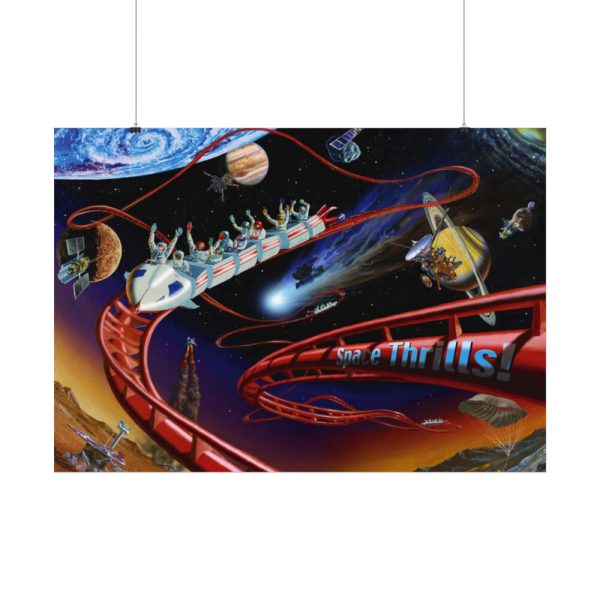 92408-381.jpg Roller Coaster in Space Poster