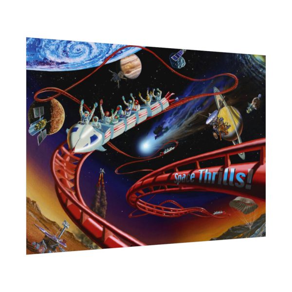 92408-382.jpg Roller Coaster in Space Poster