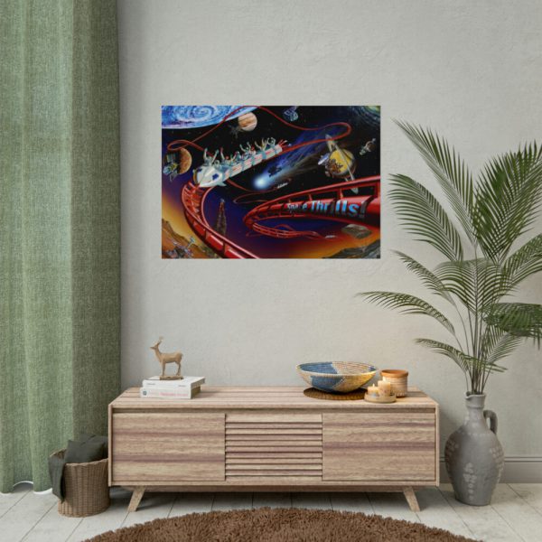 92408-383.jpg Roller Coaster in Space Poster