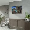 92408-44.jpg Office Work vs Sea and Beach Poster