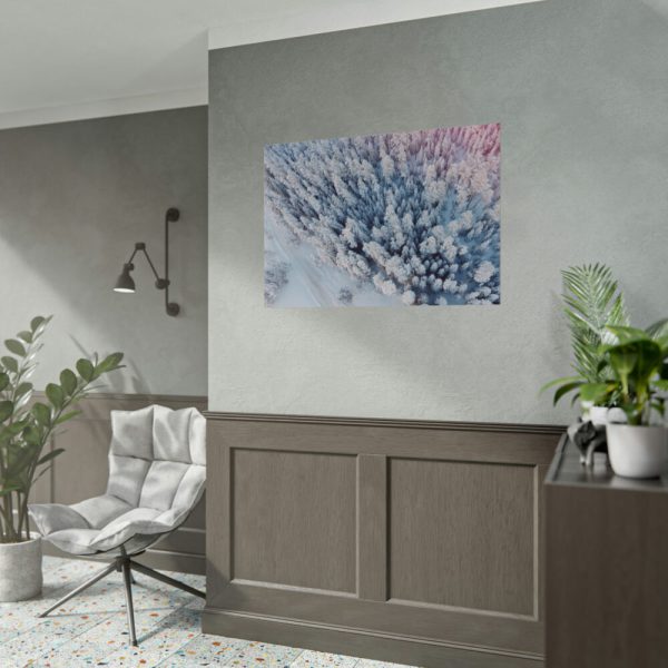 Winter Frozen Fir Tree Aerial View Poster