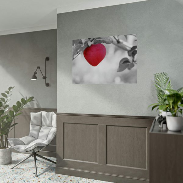 92408-509.jpg Red Apple in the Black and White Poster