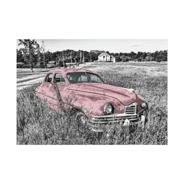 Pink Oldtimer Car Poster