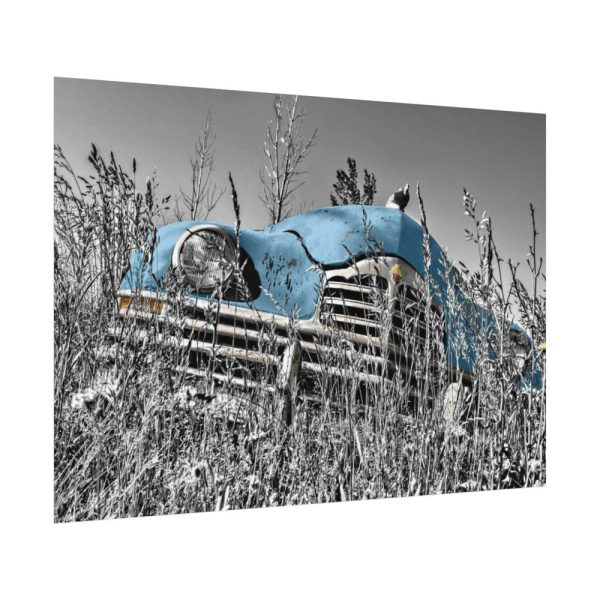 Blue Oldtimer Car Poster