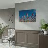 92408-624.jpg A Low-Angle Shot of a Field of Red Tulips Poster