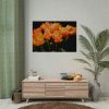 A Bouquet of Bright Orange Tulips Poster