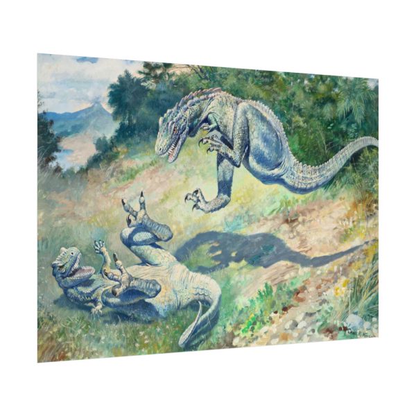 92408-7.jpg Leaping Laelaps by Charles R. Knight Poster