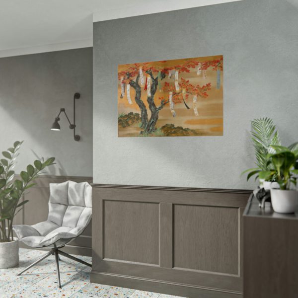 92408-744.jpg Japanese Autumn Maples With Poem Slips by Tosa Mitsuoki Poster