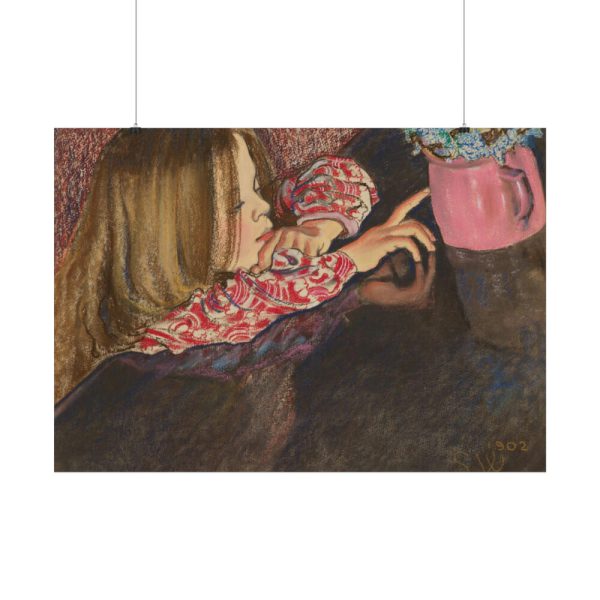 92408-746.jpg Girl With a Vase of Flowers by Stanislaw Wyspianski Poster