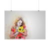 92408-756.jpg Woman with Sunflower Poster