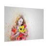 92408-757.jpg Woman with Sunflower Poster