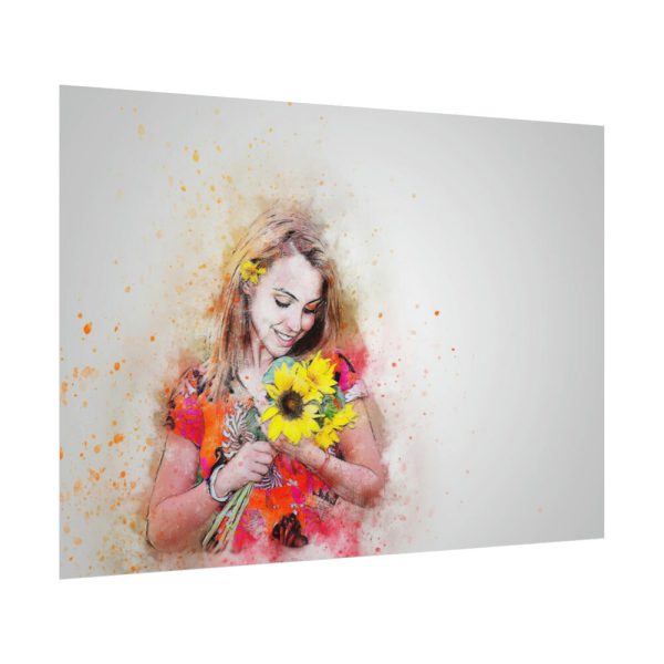 92408-757.jpg Woman with Sunflower Poster