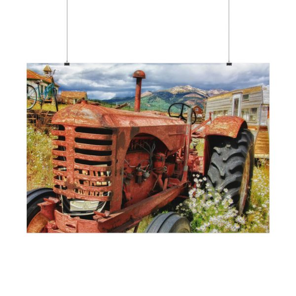 Old Antique Abandoned Tractor Poster