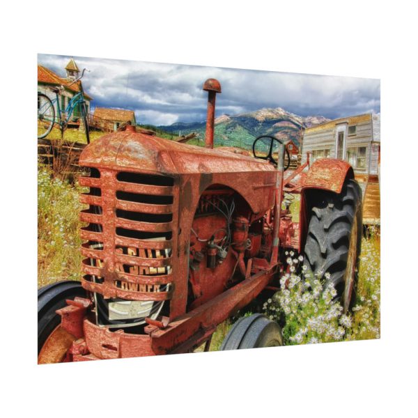 Old Antique Abandoned Tractor Poster