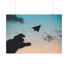 92408-800.jpg Paper Plane in Sky Poster