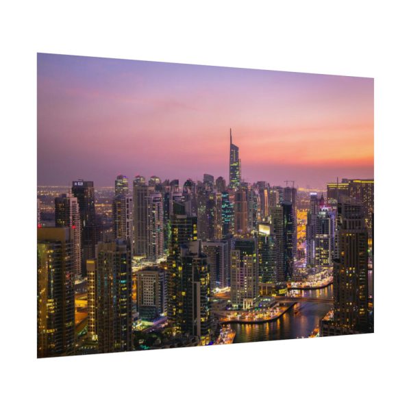 92408-87.jpg View of City Lit Up at Night Poster
