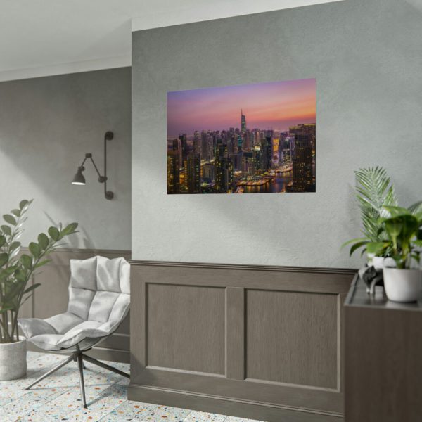 92408-89.jpg View of City Lit Up at Night Poster