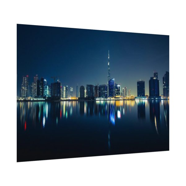 92408-92.jpg Dubai Skyline During Night Time Poster