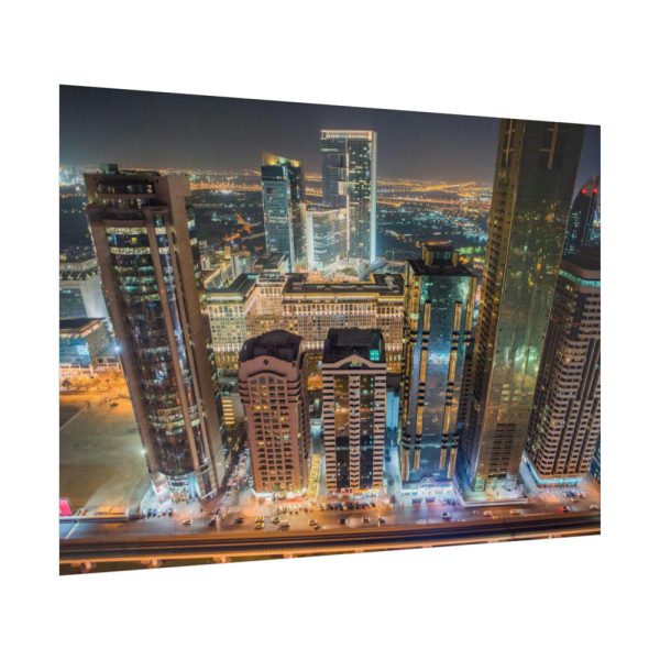 92409-127.jpg Dubai Skyscrapers at Night Poster