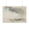 Clouds, Rain and Waves With Washes of Grey and Blue Poster