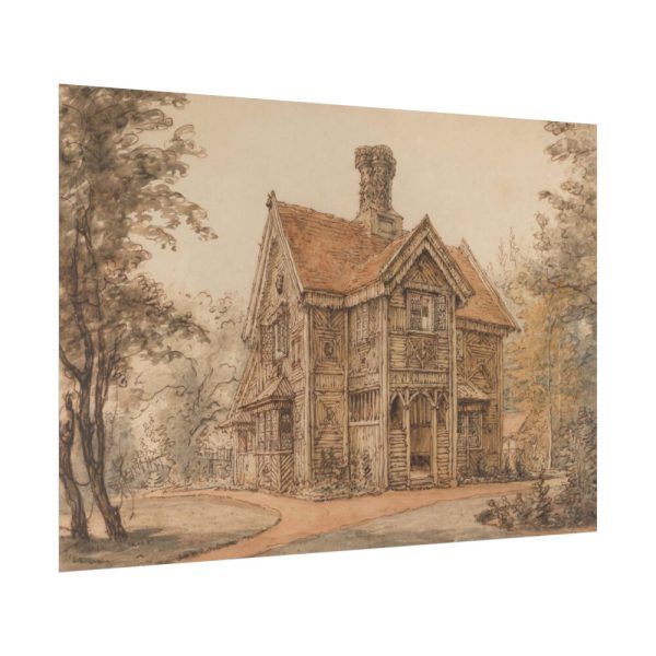 A Lodge at Cassiobury by William Henry Hunt Poster