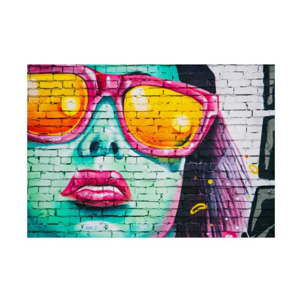 92409-270.jpg Brick Wall With Woman's Face Poster