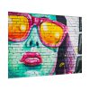 92409-272.jpg Brick Wall With Woman's Face Poster