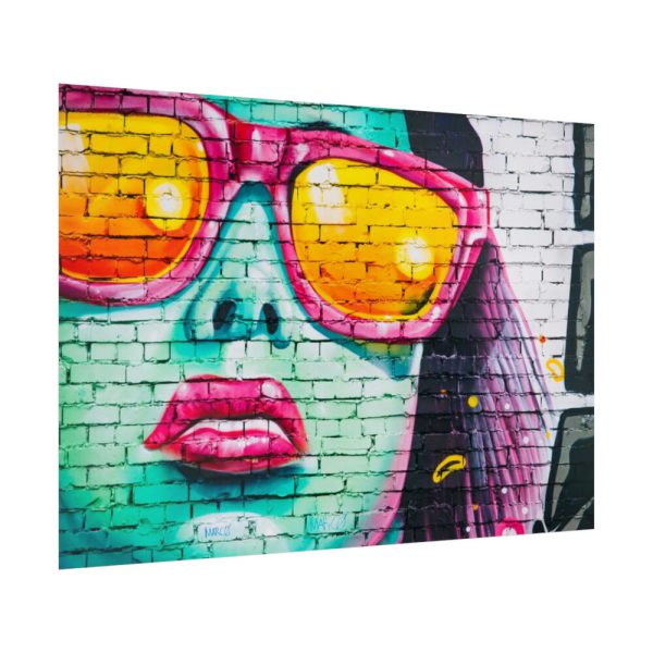 92409-272.jpg Brick Wall With Woman's Face Poster