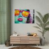 92409-273.jpg Brick Wall With Woman's Face Poster