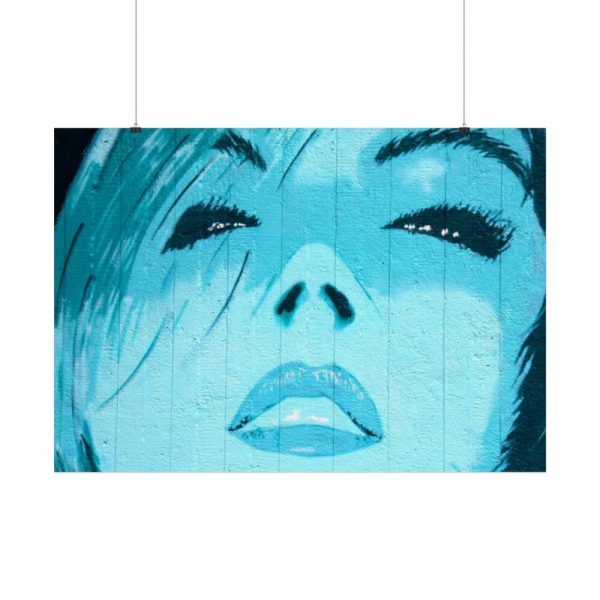 92409-276.jpg Blue Womans Face Poster