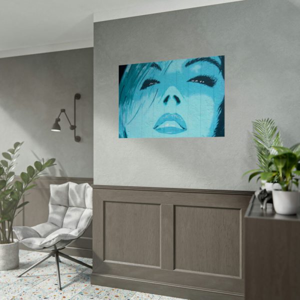 92409-279.jpg Blue Womans Face Poster