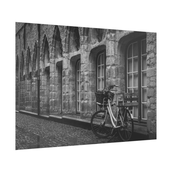92409-282.jpg Black and White Shot of Bike Poster