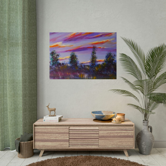 Artistically Landscape of Sunset and Clouds Poster - Image 9