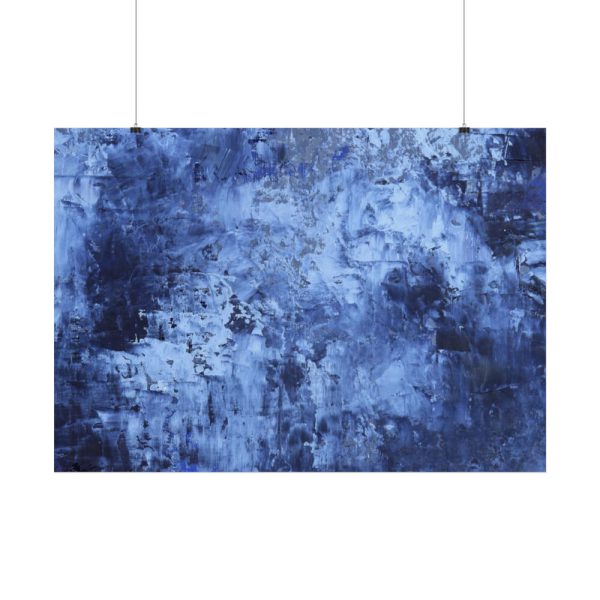 92409-296.jpg Blue Stripes With Blurred Texture Poster