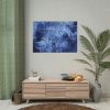 92409-298.jpg Blue Stripes With Blurred Texture Poster