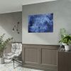 92409-299.jpg Blue Stripes With Blurred Texture Poster