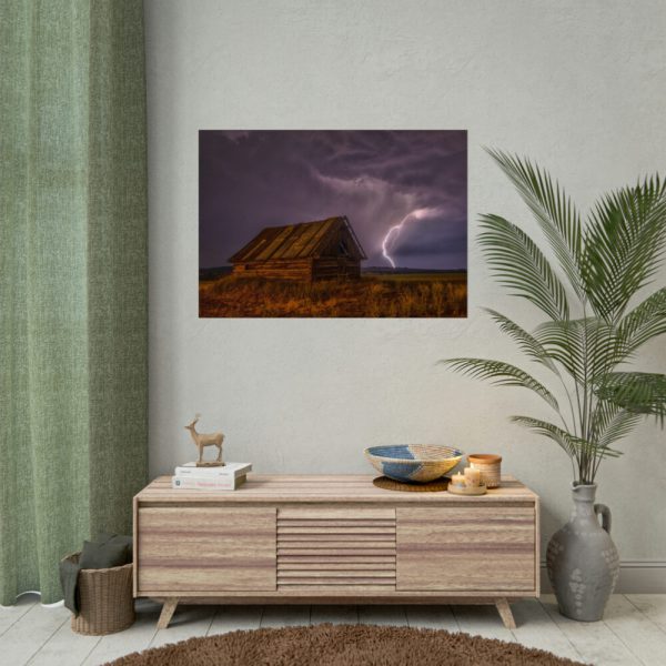 92409-3.jpg Barn Lightning Bolt Storm Poster