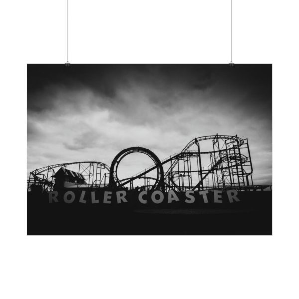 92409-331.jpg Amusement Park in Black and White Poster