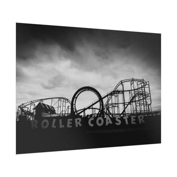 92409-332.jpg Amusement Park in Black and White Poster