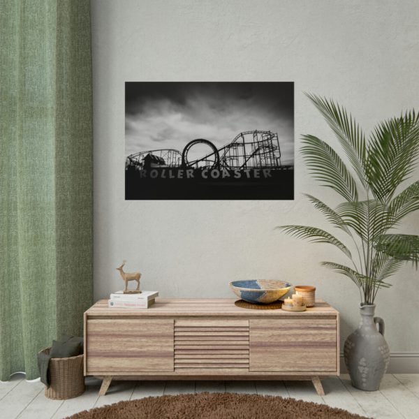 92409-333.jpg Amusement Park in Black and White Poster