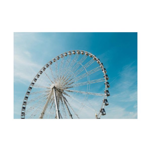 92409-340.jpg Large Ferris Wheel Against a Blue Sky Poster