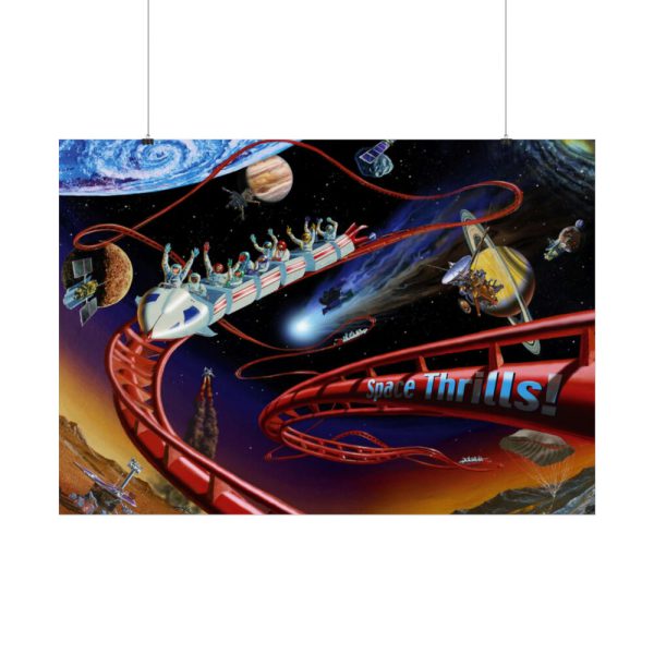 92409-381.jpg Roller Coaster in Space Poster