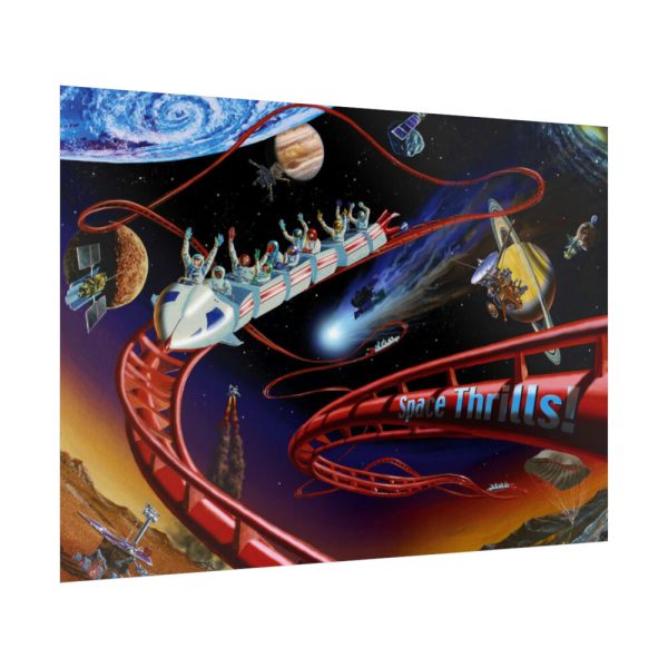 92409-382.jpg Roller Coaster in Space Poster