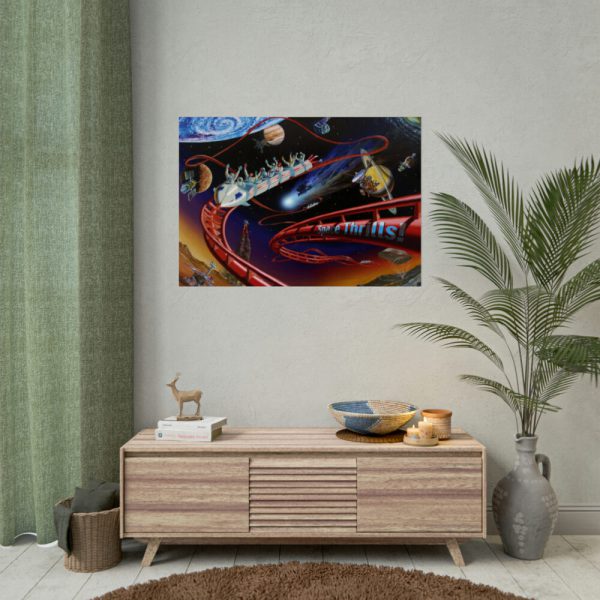 92409-383.jpg Roller Coaster in Space Poster