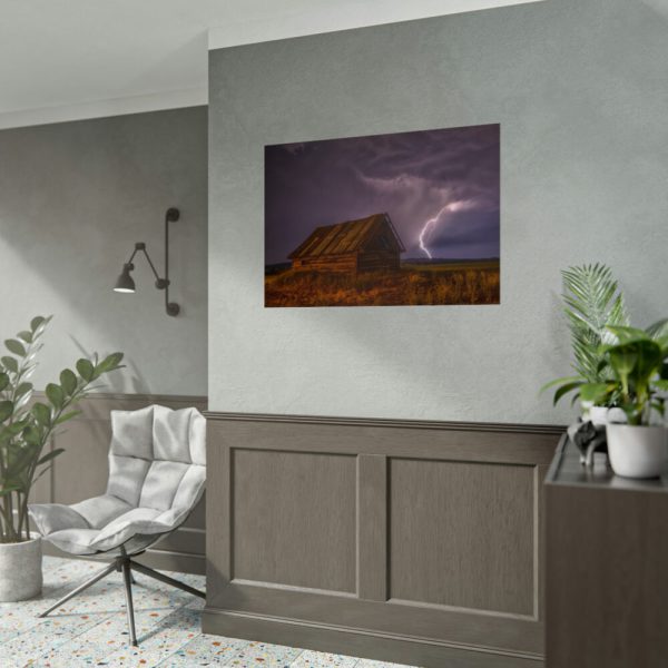 92409-4.jpg Barn Lightning Bolt Storm Poster