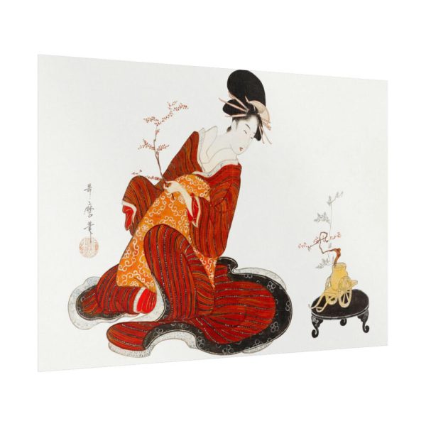 92409-452.jpg Japanese Woman Making a Flower Arrangement Poster