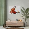92409-453.jpg Japanese Woman Making a Flower Arrangement Poster